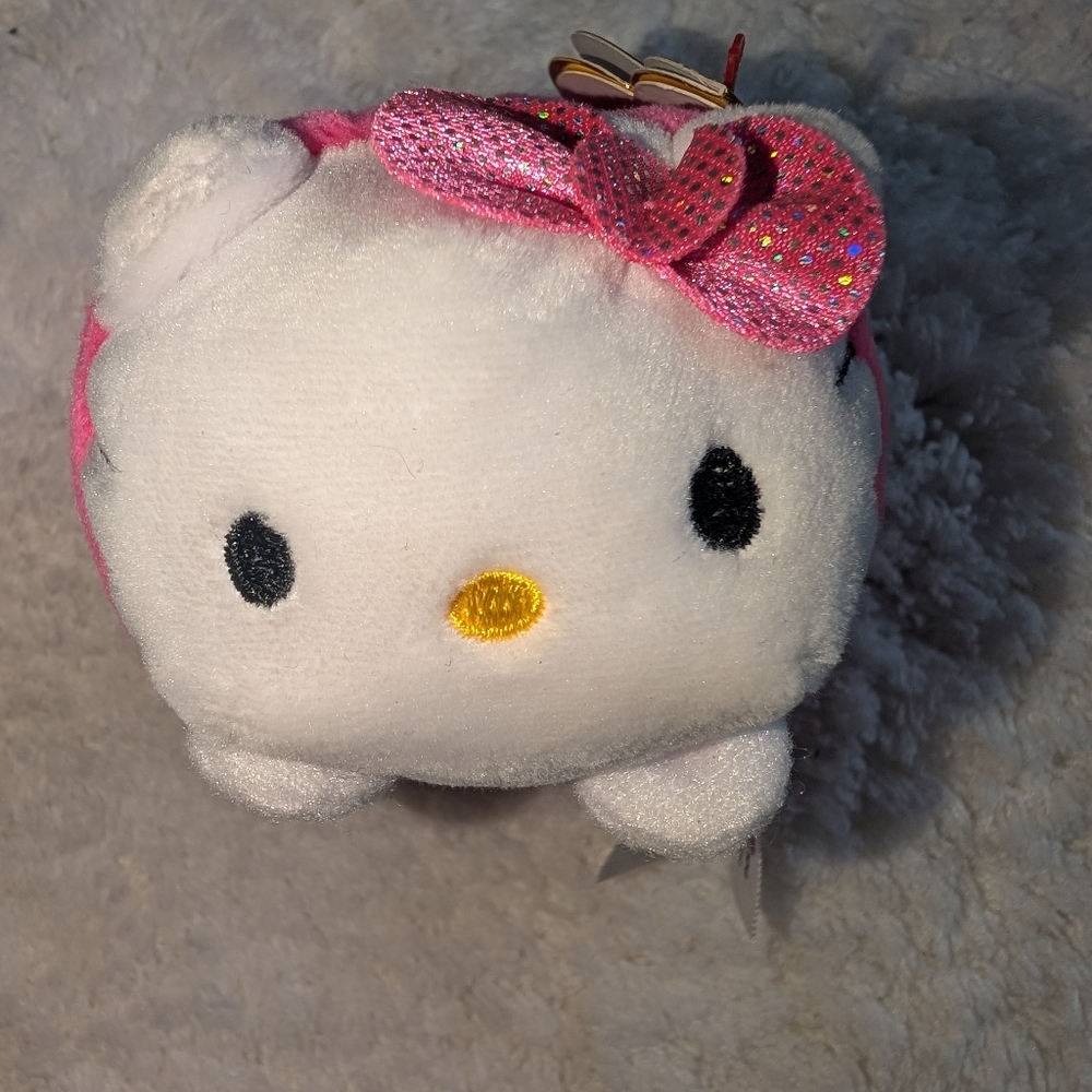 🆕 Teeny Tys Hello Kitty Mini Plush Toy with Pink Bow 4" Collectible Sanrio 🎀